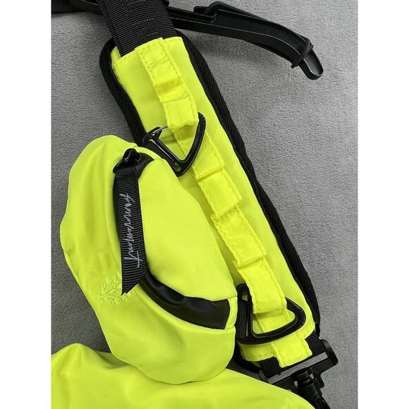 New Free People Movement Move It All Messenger Bag Neon Lime Yellow - Picture 5 of 8
